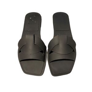 Zara black slide sandals 38 7.5